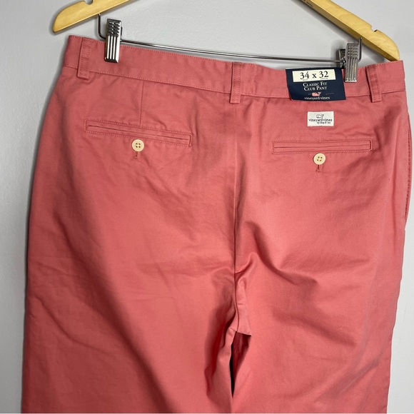 Vineyard Vines Classic Fit Club Twill Khakis Pants - Picture 6 of 8